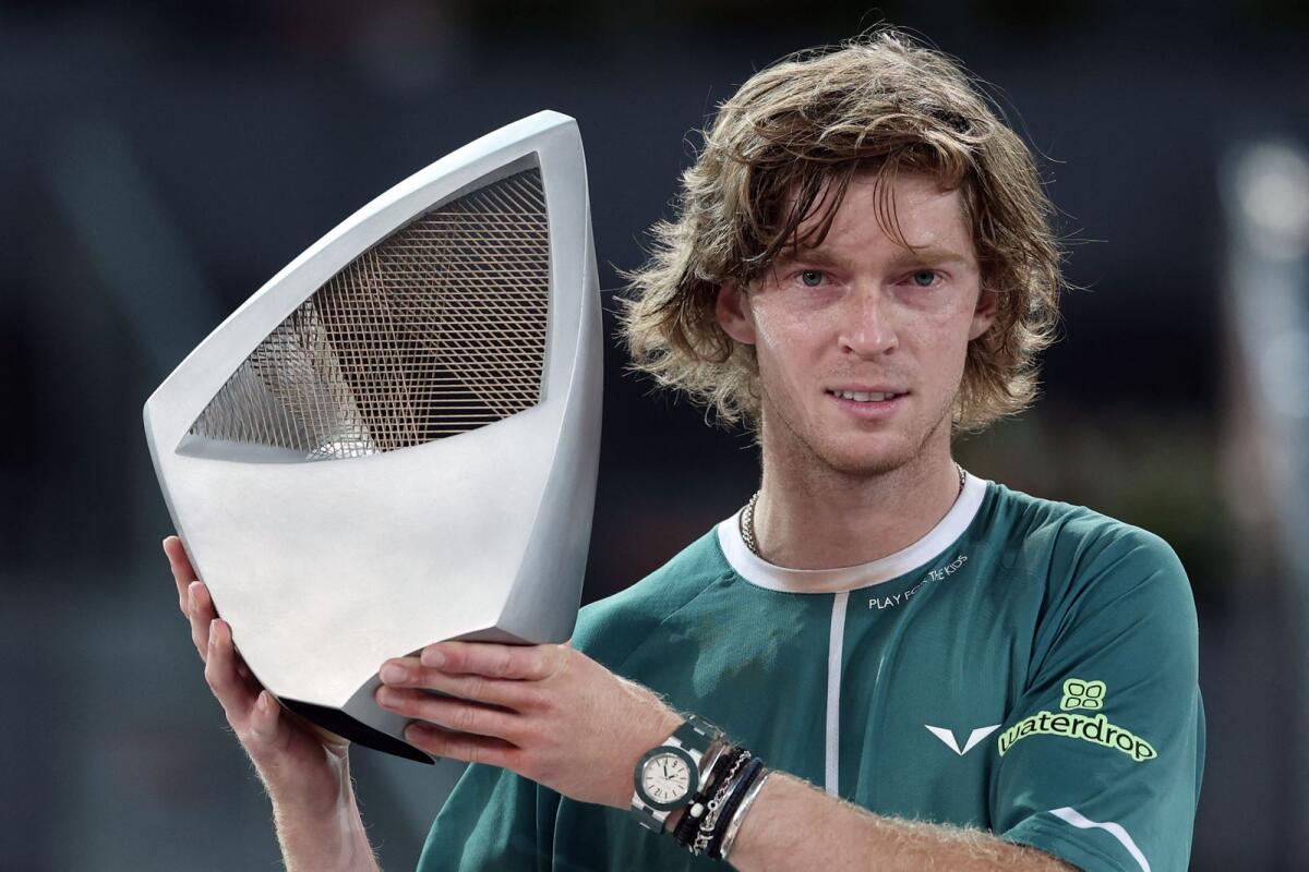 ‘Almost dead’ Rublev battles illness to claim Madrid Open title