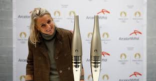 France fashions slender Paris 2024 torch from raw steel