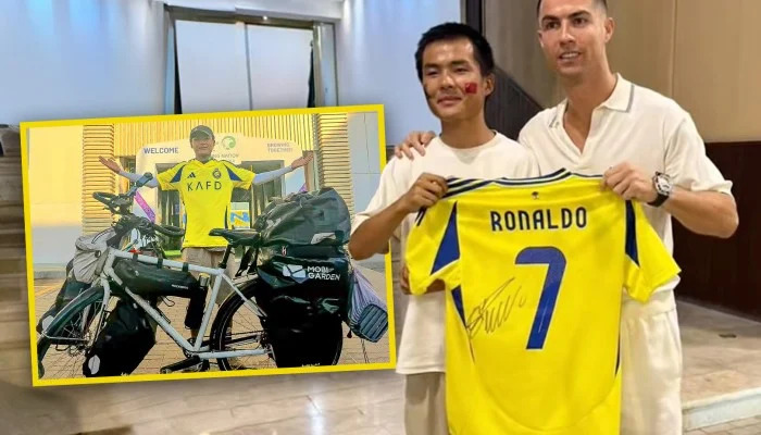 Ronaldo fan completes 13,000 km journey to meet idol