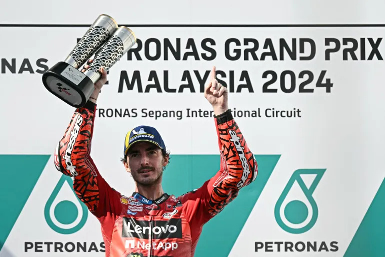 Bagnaia wins thrilling Malaysian GP to keep title hopes hanging by thread