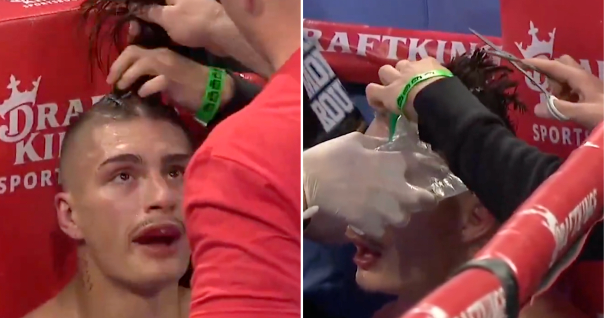 Bob or weave? Boxer gets mid-match trim after braids come loose