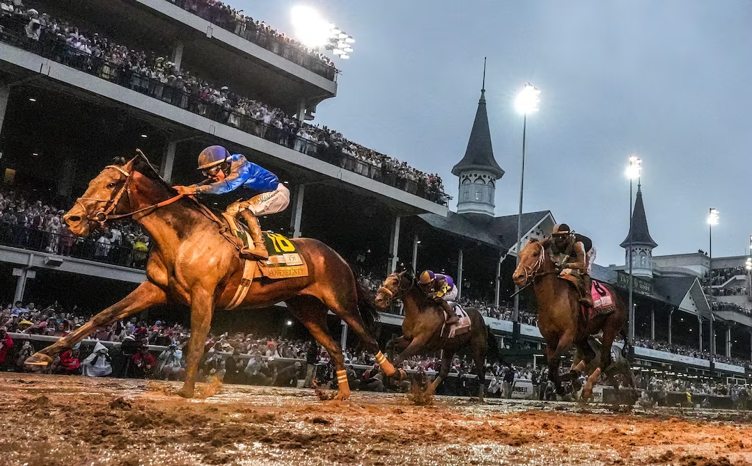Sovereignty rules muddy track to win Kentucky Derby