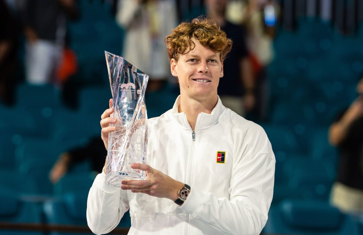 Sinner downs Lehecka in rain-hit final to lift Miami Open crown