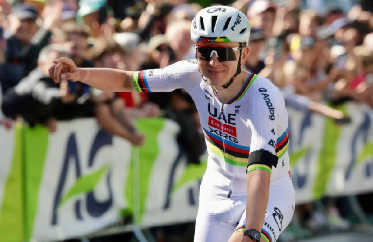 Pogacar outlasts debutant Seixas to claim third straight Liege cycling title