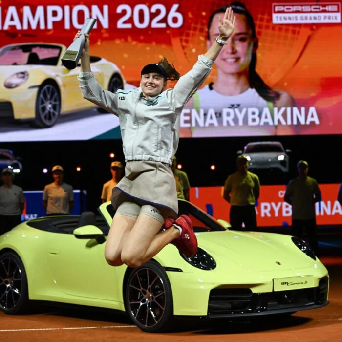 Rybakina downs Muchova to win Stuttgart crown –– and a Porsche –– for second time