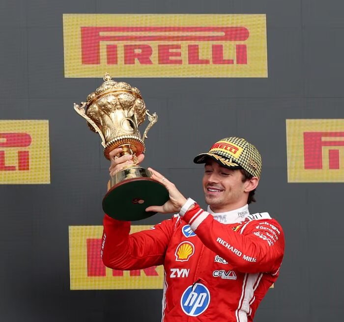 Leclerc wins British GP as F1 leader Antonelli fails to score