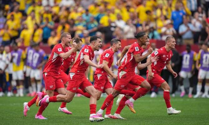 Switzerland beat Colombia on penalties to reach FIFA World Cup quarter-finals