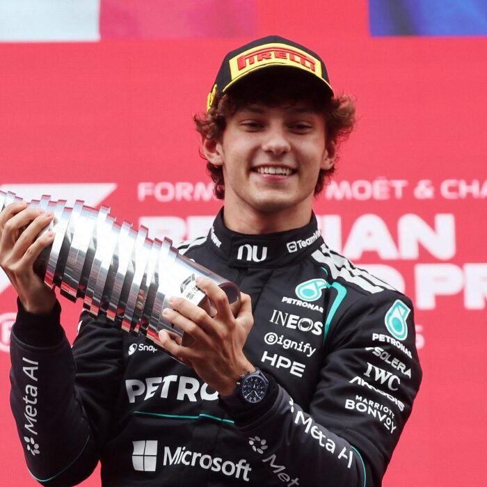 Antonelli wins Belgium Grand Prix as Russell crashes out
