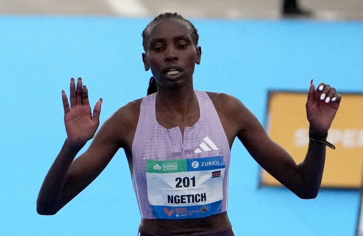 Kenya’s Ngetich breaks women-only half marathon world record by a second