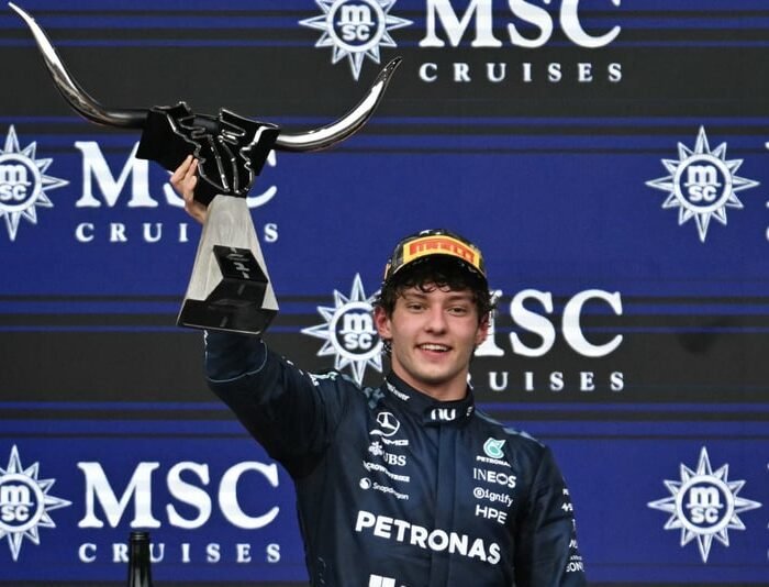 Antonelli wins US Grand Prix but title triumph has to wait another week
